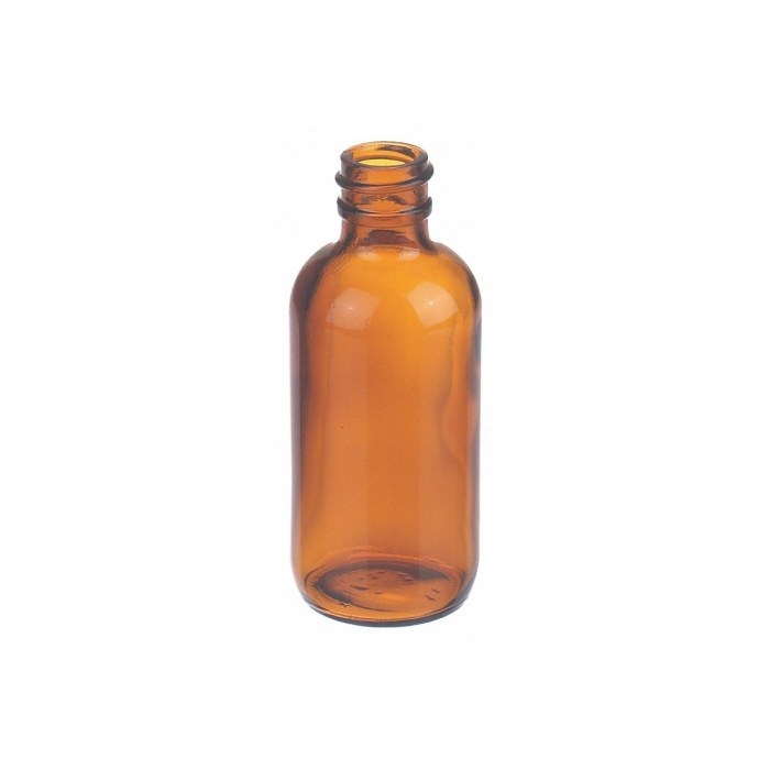 波士顿圆形瓶 钠钙玻璃 60ml 棕色 带白色聚丙烯盖 聚乙烯瓶盖垫 20-400