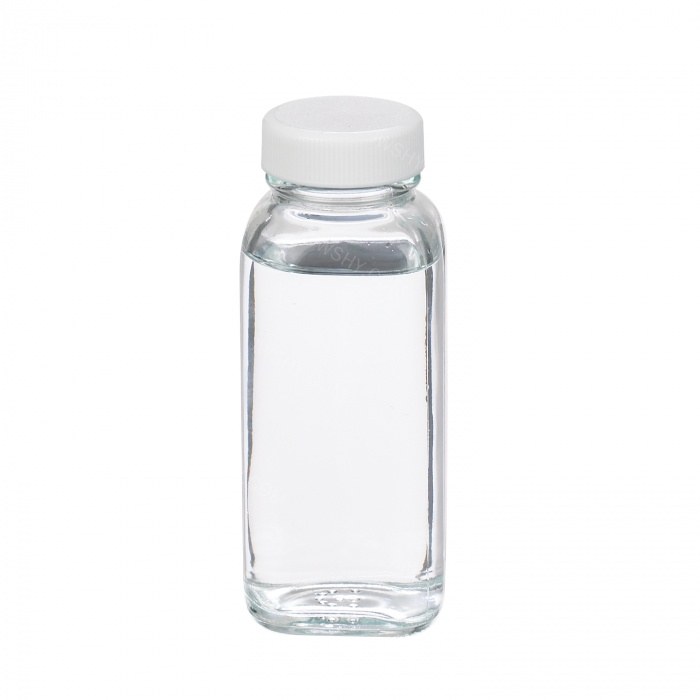 法国方形瓶 钠钙玻璃 125ml 无色透明 带白色聚丙烯盖 聚乙烯盖垫 33-400
