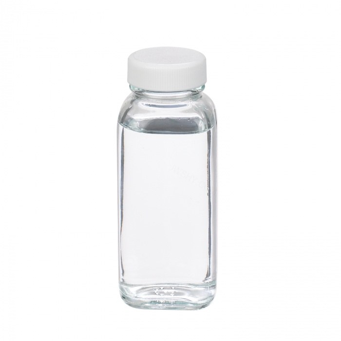 法国方形瓶 钠钙玻璃 125ml 无色透明 带白色聚丙烯盖 PTFE表面的聚乙烯垫 33-400