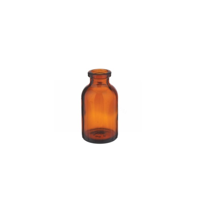 血清瓶 硼硅玻璃 10ml 棕色 瓶口外径20mm 无盖