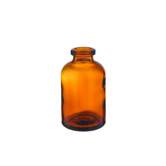 血清瓶 硼硅玻璃 30ml 棕色 瓶口外径20mm 无盖