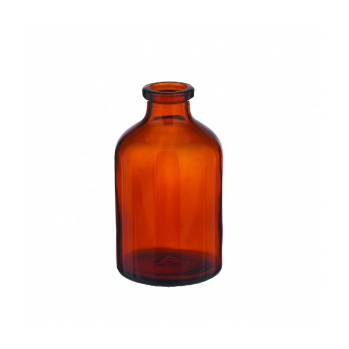 血清瓶 硼硅玻璃 50ml 棕色 瓶口外径20mm 无盖 - Wheaton