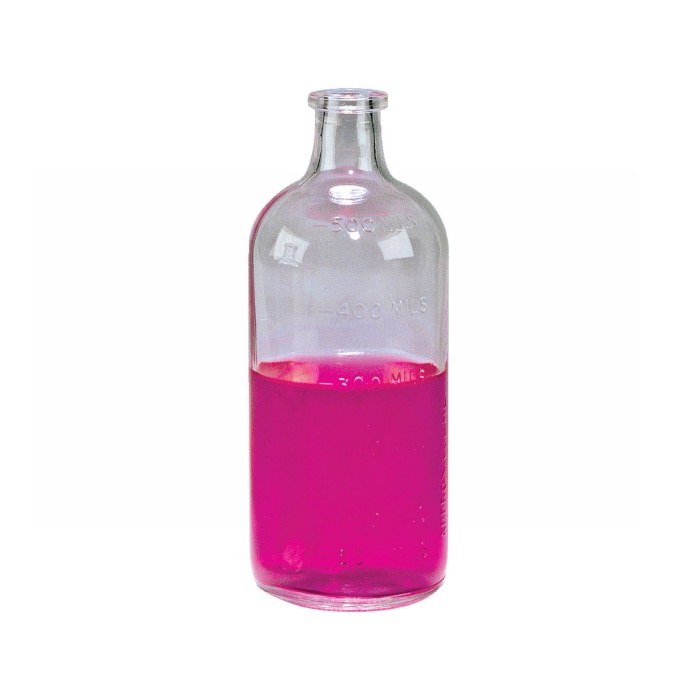 刻度血清瓶 硼硅玻璃 500ml 瓶口外径30mm 无盖