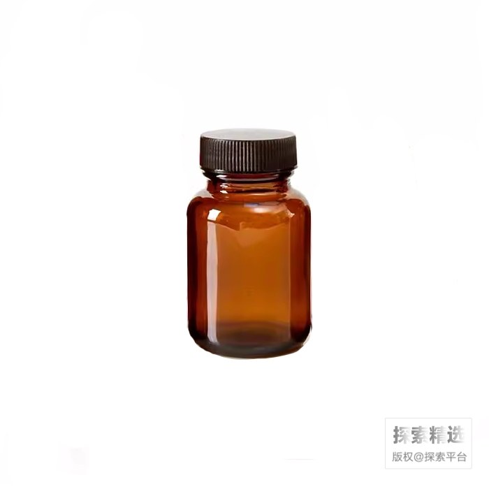 棕色大口样品瓶 60ml 黑色瓶盖 四氟垫片 外径&times;高度：44&times;75mm