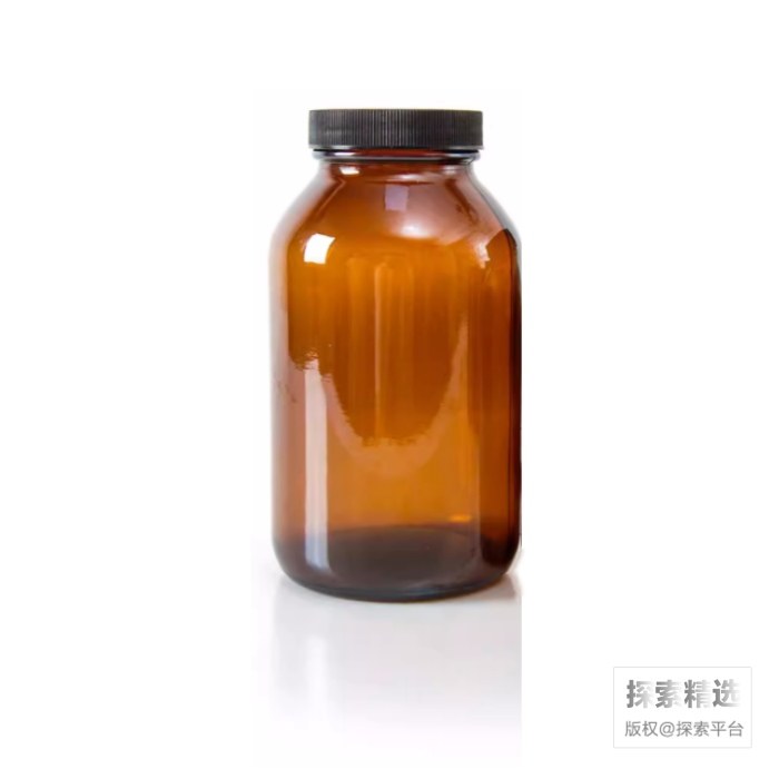 棕色大口样品瓶 500ml 黑色瓶盖 四氟垫片 外径&times;高度：81&times;148mm