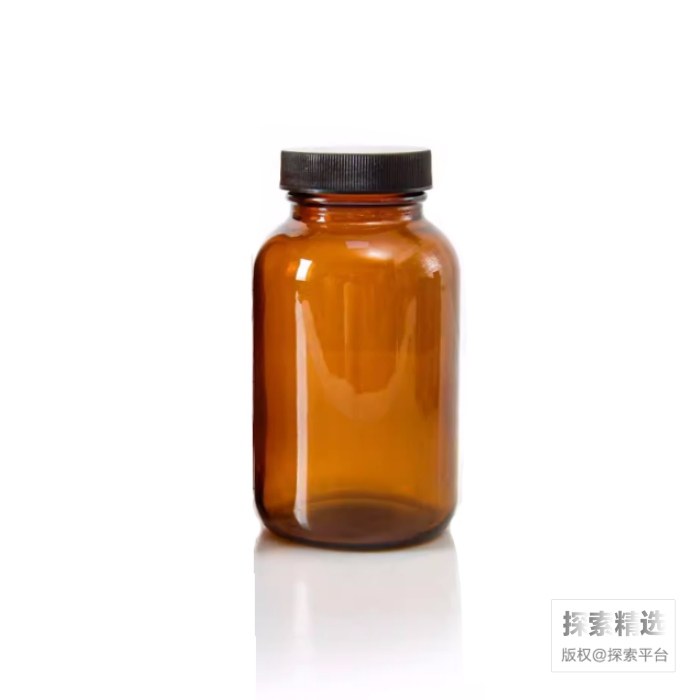 棕色大口样品瓶 250ml 黑色瓶盖 四氟垫片 外径&times;高度：66&times;118mm