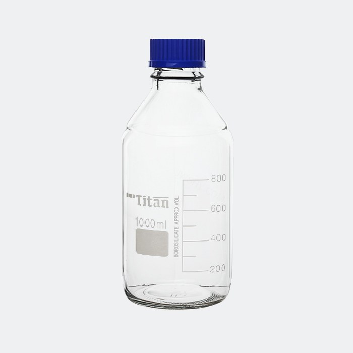 透明蓝盖试剂瓶 GL45 高硼硅 1000mL 底径&times;瓶高（mm）：100&times;225