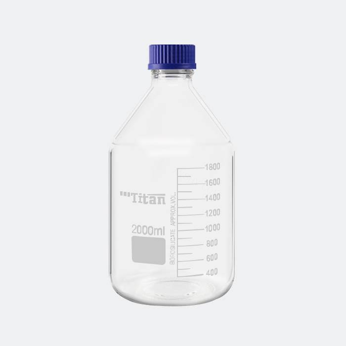 透明蓝盖试剂瓶 GL45 高硼硅 2L 底径&times;瓶高（mm）：136&times;265