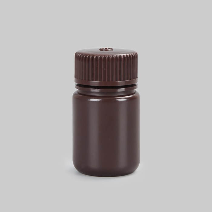 塑料广口试剂瓶，HDPE，30ml，棕色，无酶，免洗，防漏设计无内盖，大包装，灭菌
