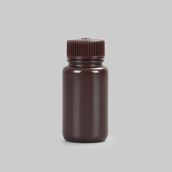 塑料广口试剂瓶，HDPE，60ml，棕色，无酶，免洗，防漏设计无内盖，大包装，灭菌