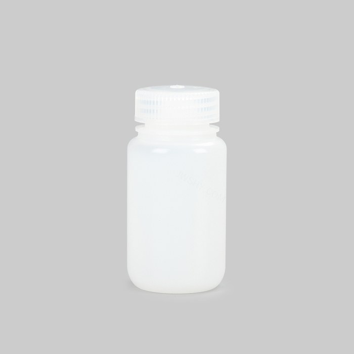 塑料广口试剂瓶，HDPE，125ml，本白，无酶，免洗，防漏设计无内盖，大包装，未灭菌