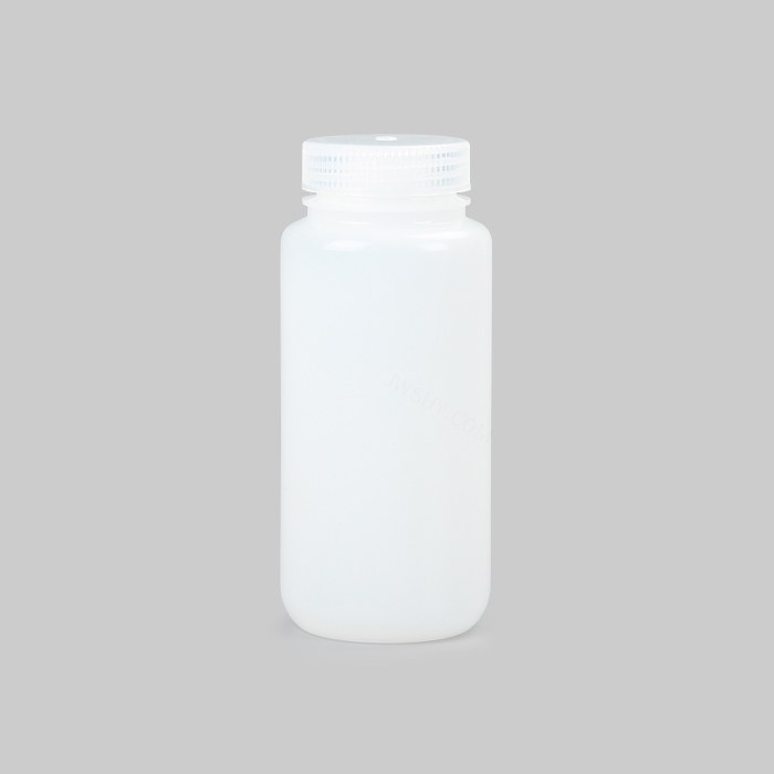 塑料广口试剂瓶，HDPE，500ml，本白，无酶，免洗，防漏设计无内盖，大包装，未灭菌