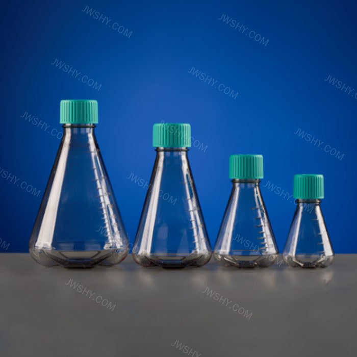锥形摇瓶,500ml,PC,密封盖,带挡板,灭菌,超低微粒
