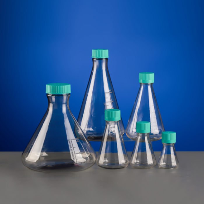 锥形摇瓶，1000ml，PC，透气盖，平底，灭菌，超低微粒