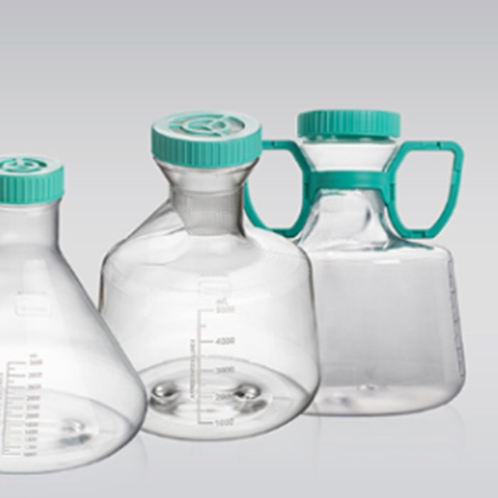 三角培养摇瓶 5000ml PC,悬浮型,密封盖,提手,无DNA/RNA酶,无热原,灭菌,(三层袋装,最内和最外印刷袋,中间空白袋)（新编码：02317161） - JET/洁特