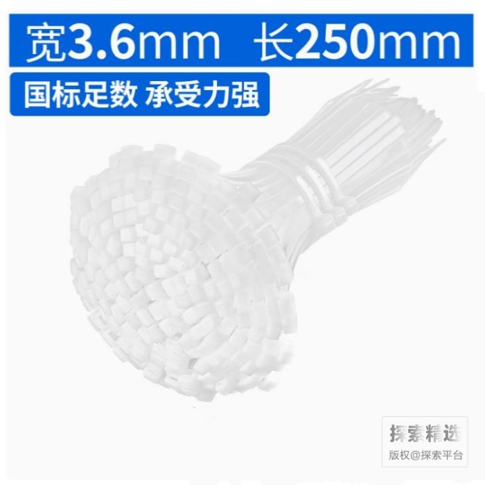 尼龙扎带 250&times;5mm（实际宽度3.6mm） 白色