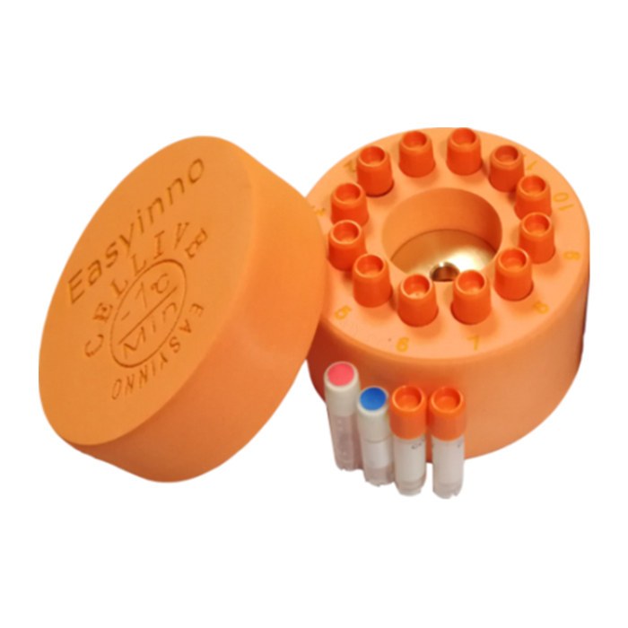 Easyinno 程序降温盒 适配1-2ml细胞冻存管 高至4cm 最大直径12.5mm 12孔