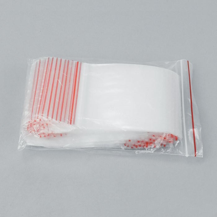 自封袋 1# 5cm&times;7cm&nbsp; 8丝（单面4丝) Code02032372