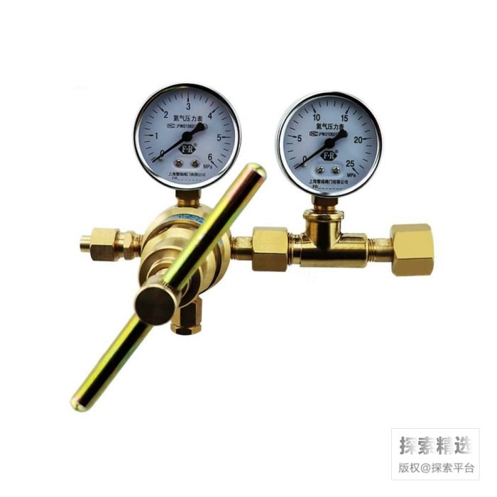 氮气减压阀 黄铜 输入压力：15MPa 输出压力：0.4MPa-4MPa&nbsp; 公称流量：16kL/h 输入接口：…
