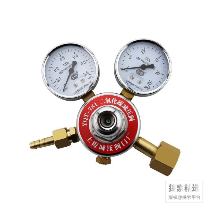 二氧化碳减压阀 黄铜 输入压力：15MPa 输出压力：0.01MPa-0.25MPa 公称流量：5kL/h 输入接口：G…