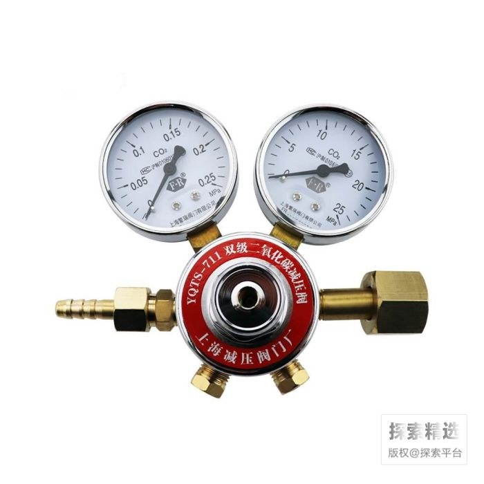 二氧化碳减压阀 黄铜 输入压力：15MPa 输出压力：0.1MPa-0.6MPa 公称流量：10kL/h 输入接口:G5…