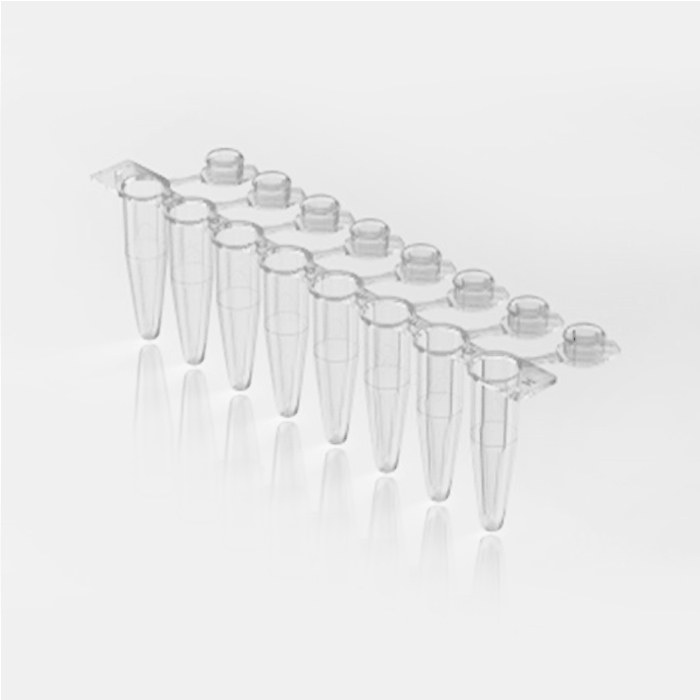0.2ml透明薄壁PCR连盖八联管 用于PCR QPCR