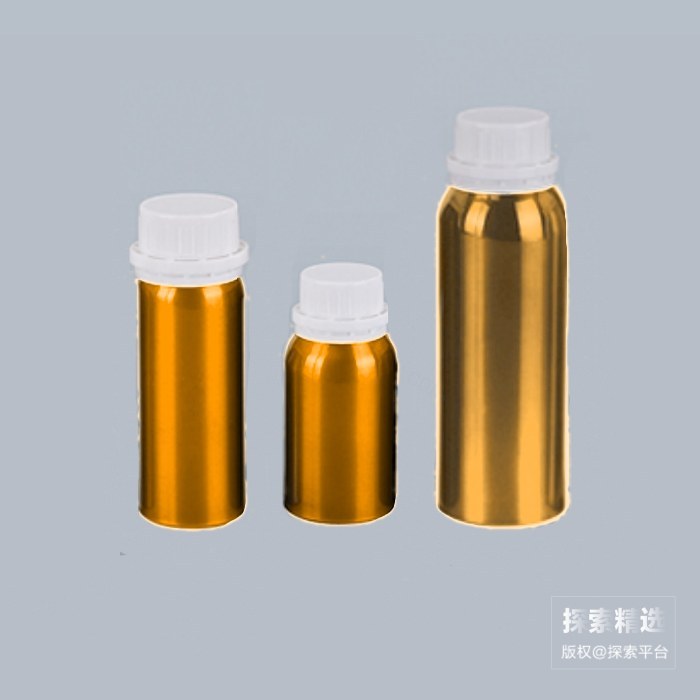 黄色塑防铝瓶 1000mL 88&times;240mm 含甲基乙烯基硅白色O型垫圈、PE本色内塞和PP塑料防盗盖（大号…