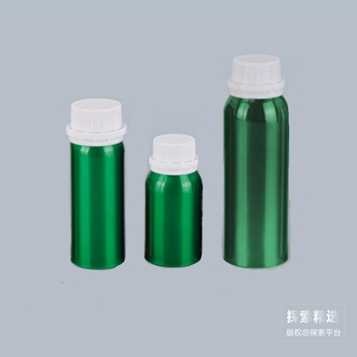 绿色塑防铝瓶 1000mL 88&times;240mm 含甲基乙烯基硅白色O型垫圈、PE本色内塞和PP塑料防盗盖（大号…