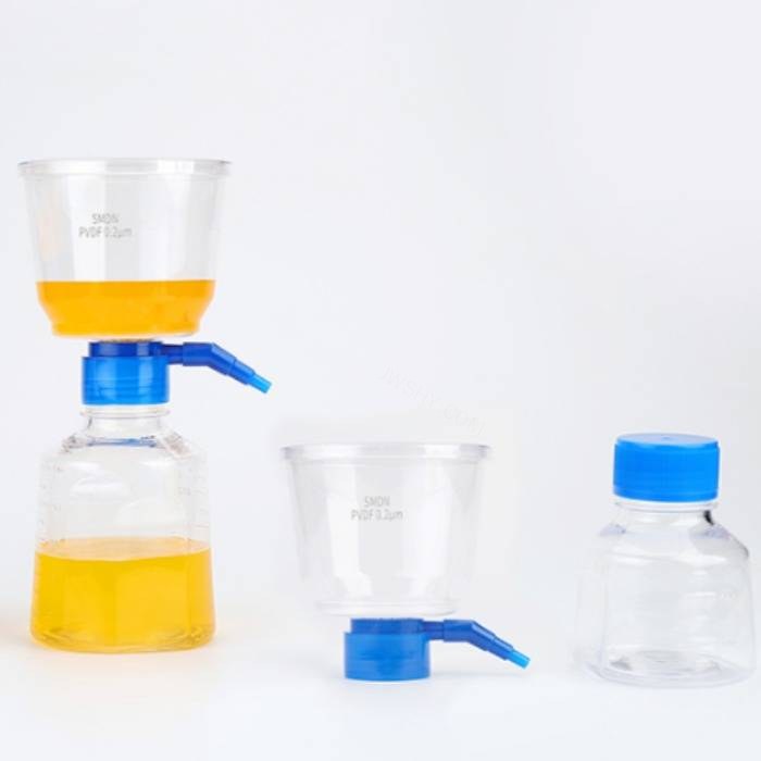 真空过滤器，500ml(双层PES), 孔径: 0.45/0.22&mu;m, 过滤面积: 38c㎡, 伽马灭菌