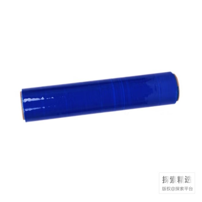 拉伸PE缠绕膜 厚度:0.02mm（2丝） 尺寸:0.5&times;250m 净重2kg 蓝色