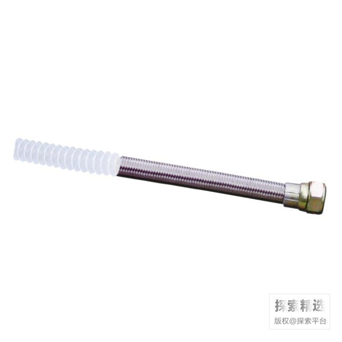 304不锈钢衬PTFE聚四氟乙烯波纹管 尺寸：1寸 两端含平口接头DN25 长2m（可定制其他规格）