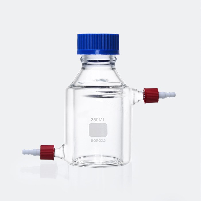 双层搅拌试剂瓶 3.3高硼硅 GL45 250mL 含盖垫