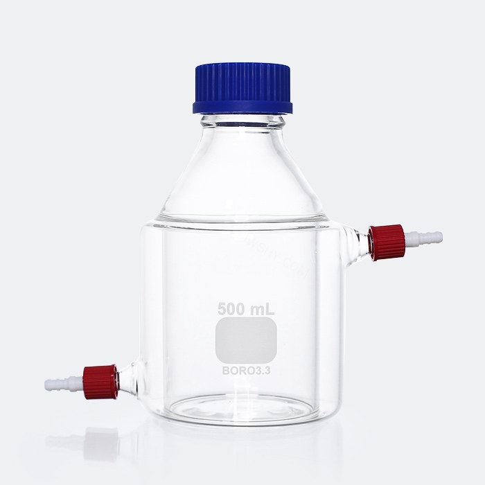双层搅拌试剂瓶 3.3高硼硅 GL45 500mL 含盖垫