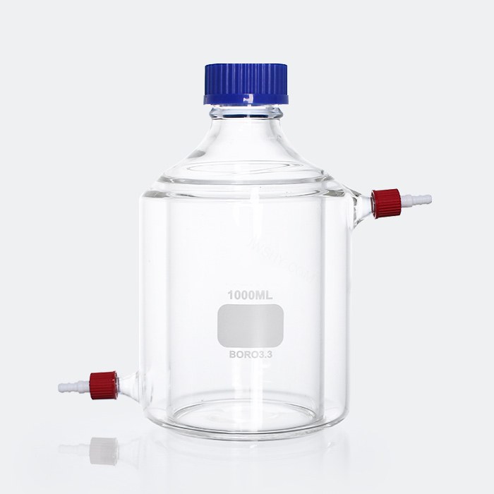 双层搅拌试剂瓶 3.3高硼硅 GL45 1000mL 含盖垫 - 玖梧供应链
