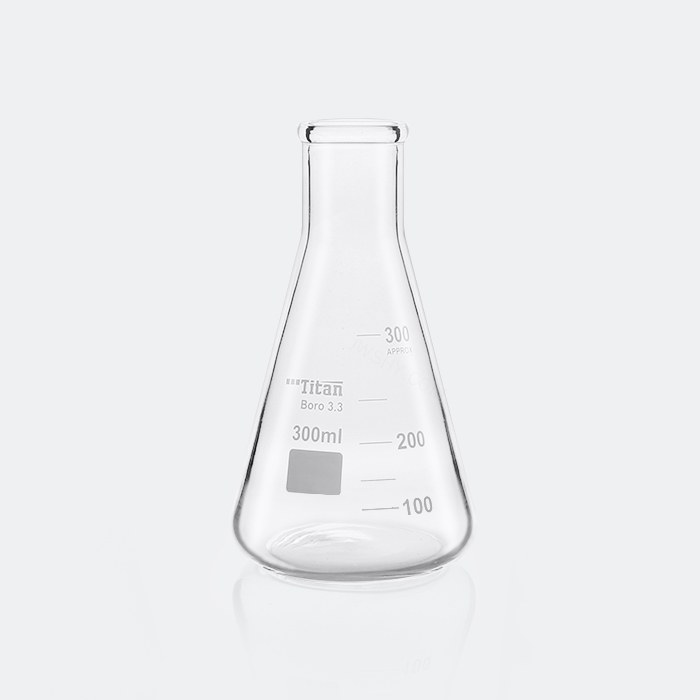 直口三角烧瓶300mL 颈外径&times;瓶外径&times;高度：34&times;88&times;155mm