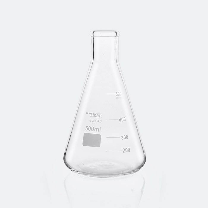 直口三角烧瓶500mL 颈外径&times;瓶外径&times;高度：34&times;105&times;175mm