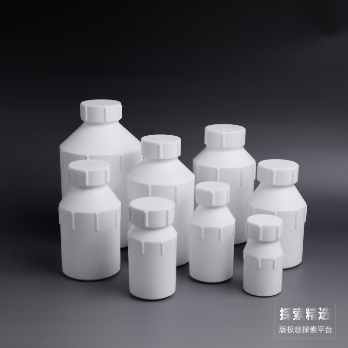 全聚四氟乙烯（PTFE）塑料试剂瓶 50mL 口径23mm 带防滑棱