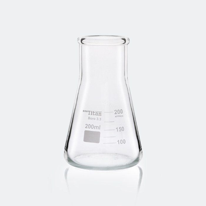 宽颈（大口）三角烧瓶 200mL 颈外径&times;瓶外径&times;高度：50&times;79&times;13…