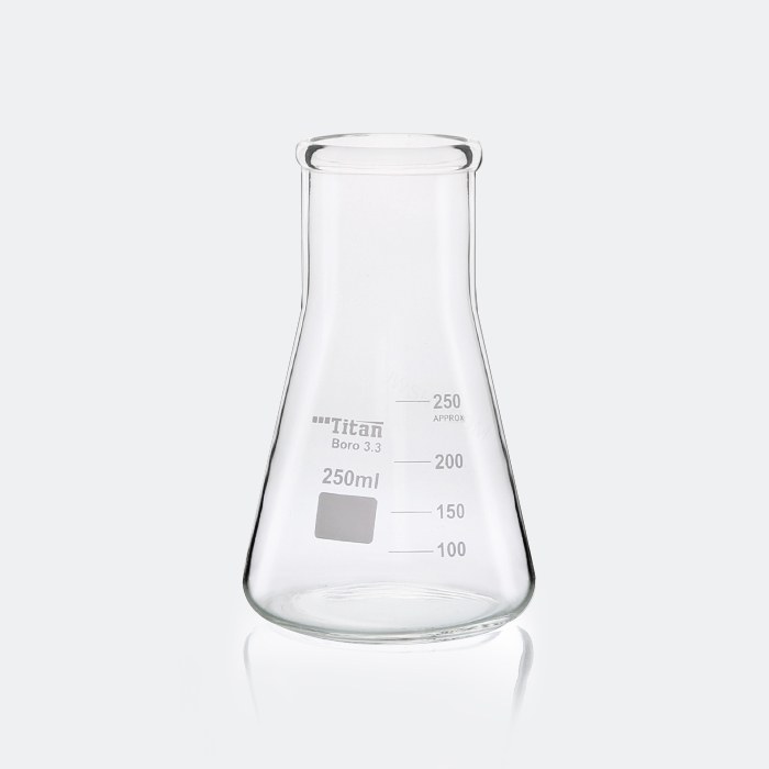宽颈（大口）三角烧瓶 250mL 颈外径&times;瓶外径&times;高度：50&times;85&times;14…
