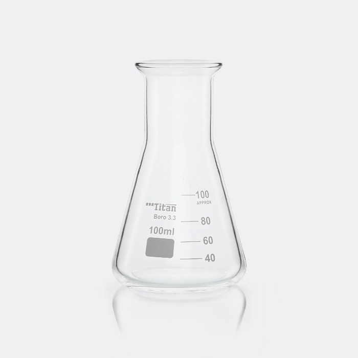 敞口（喇叭口）三角烧瓶 100mL 颈外径&times;瓶外径&times;高度：35&times;66&times;1…