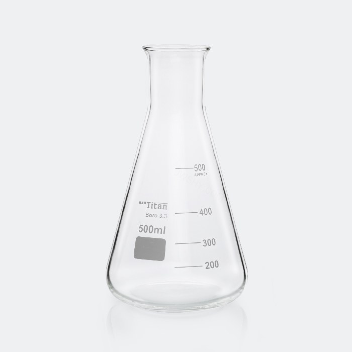 敞口(喇叭口)三角烧瓶 500mL 颈外径×瓶外径×高度:38×103×185mm - ACESUN艾斯琳