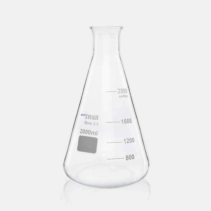 敞口（喇叭口）三角烧瓶 2000mL 颈外径&times;瓶外径&times;高度：50&times;165&times…
