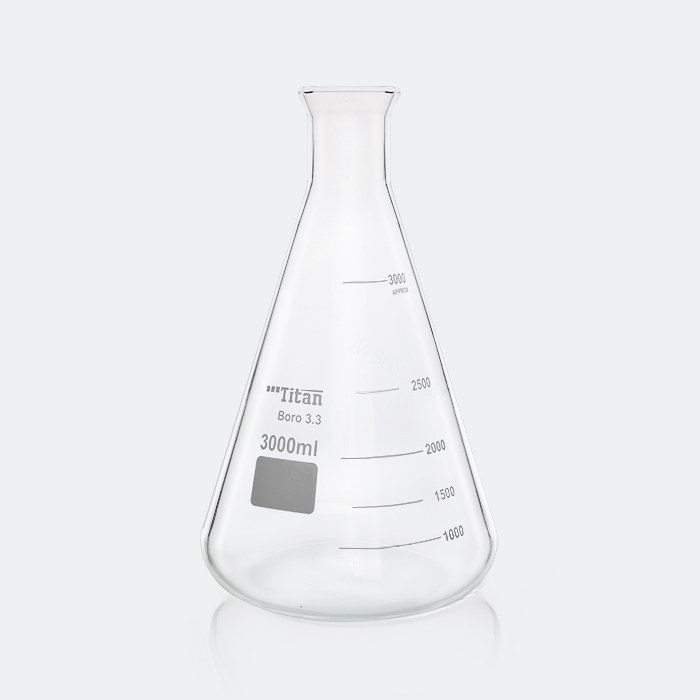 敞口(喇叭口)三角烧瓶 3000mL 颈外径×瓶外径×高度:50×187×310mm - ACESUN艾斯琳