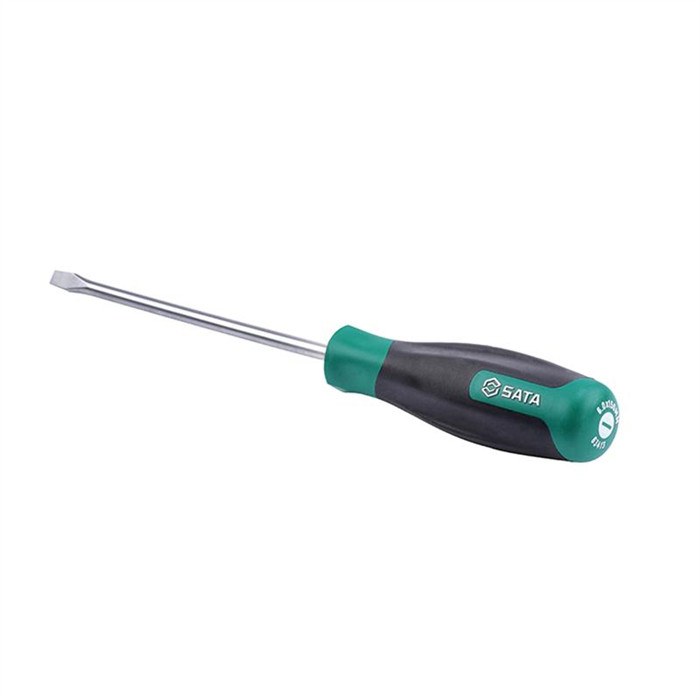 T系列一字形螺丝批 S2材质 6×150mm 长264mm杆径6mm - Sata/世达
