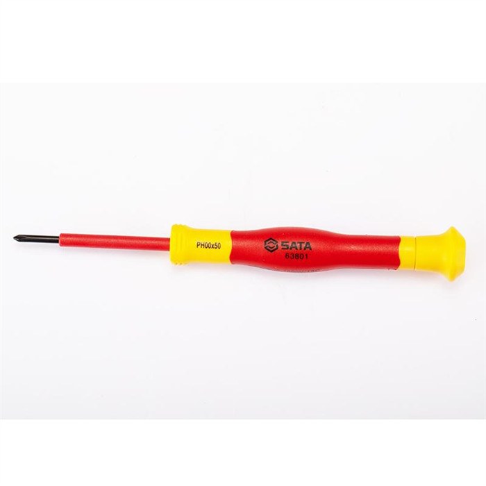 VDE绝缘十字微型螺丝批 S2材质 PH1×50mm 长145mm - Sata/世达