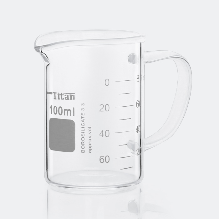 厚壁带柄烧杯 特优级 100ml 高硼硅