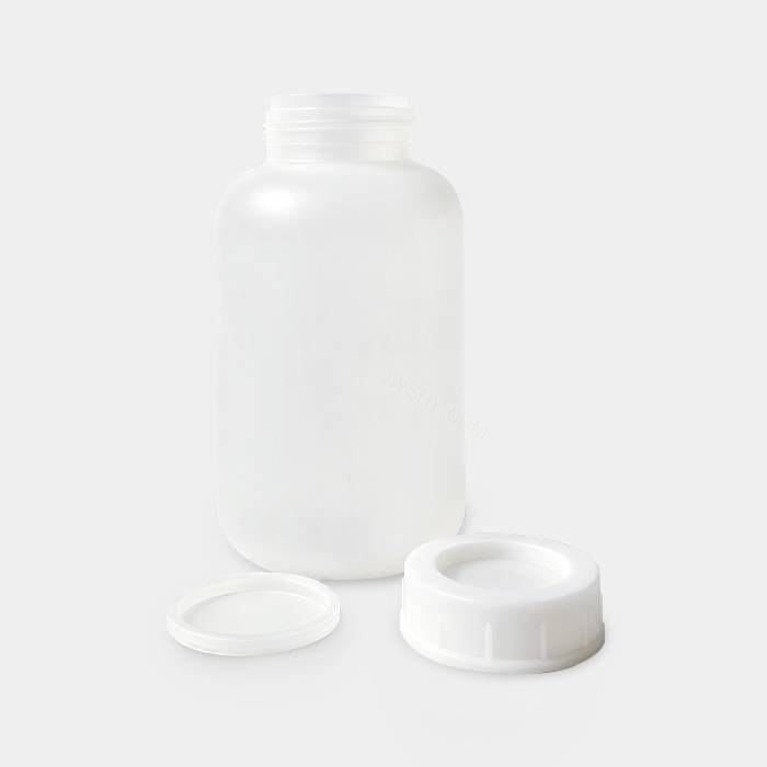 塑料广口瓶,HDPE,3L,本白色,带内盖,附硅胶内垫,无刻度,未灭菌 - ACESUN艾斯琳