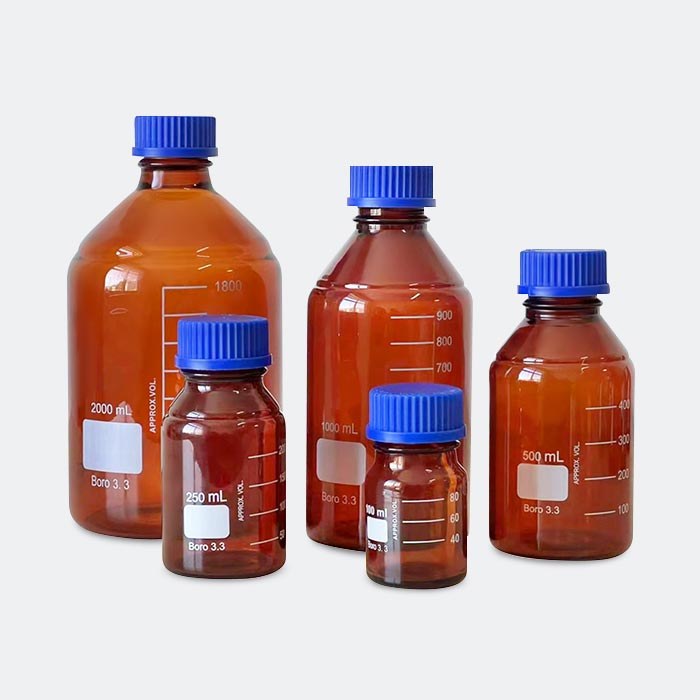 棕色蓝盖试剂瓶 GL45 高硼硅 10L 底径×全高(mm):230×410 - ACESUN艾斯琳