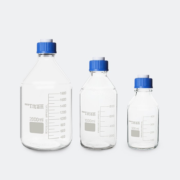 流动相试剂瓶GL45 高硼硅 1000ml 含两孔PP盖 GL45 高硼硅 孔径1mm - Titan/玖梧供应链