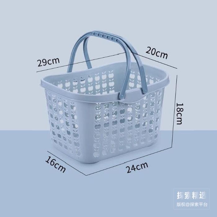 带提手塑料收纳筐 颜色随机 29&times;20&times;18cm